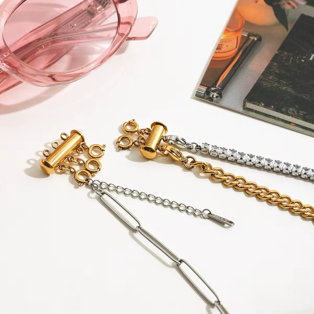 No Tangle Layered Necklace Separator Clasp